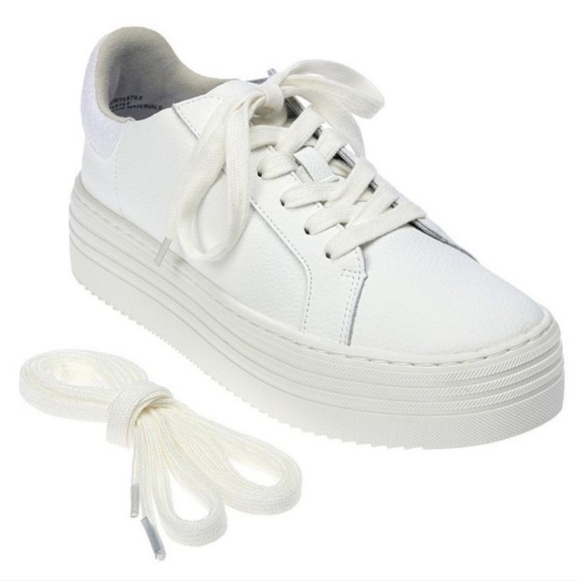 Women's White Sneakers Size 10 Joy Performance Comfort Leather Sneakers In Box - Picture 13 of 13